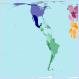 World map with countries distorted to represent relative population [pic]